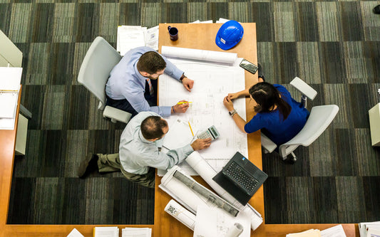 Wastewater Solutions planning at a table at JTB Architects