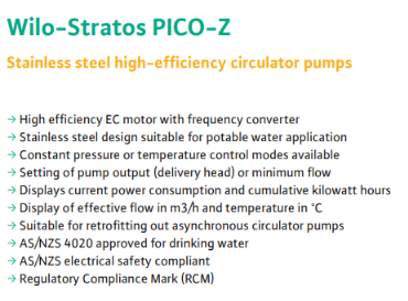 WIlo Smart Circulation Stratos Pico Z 25/1-6