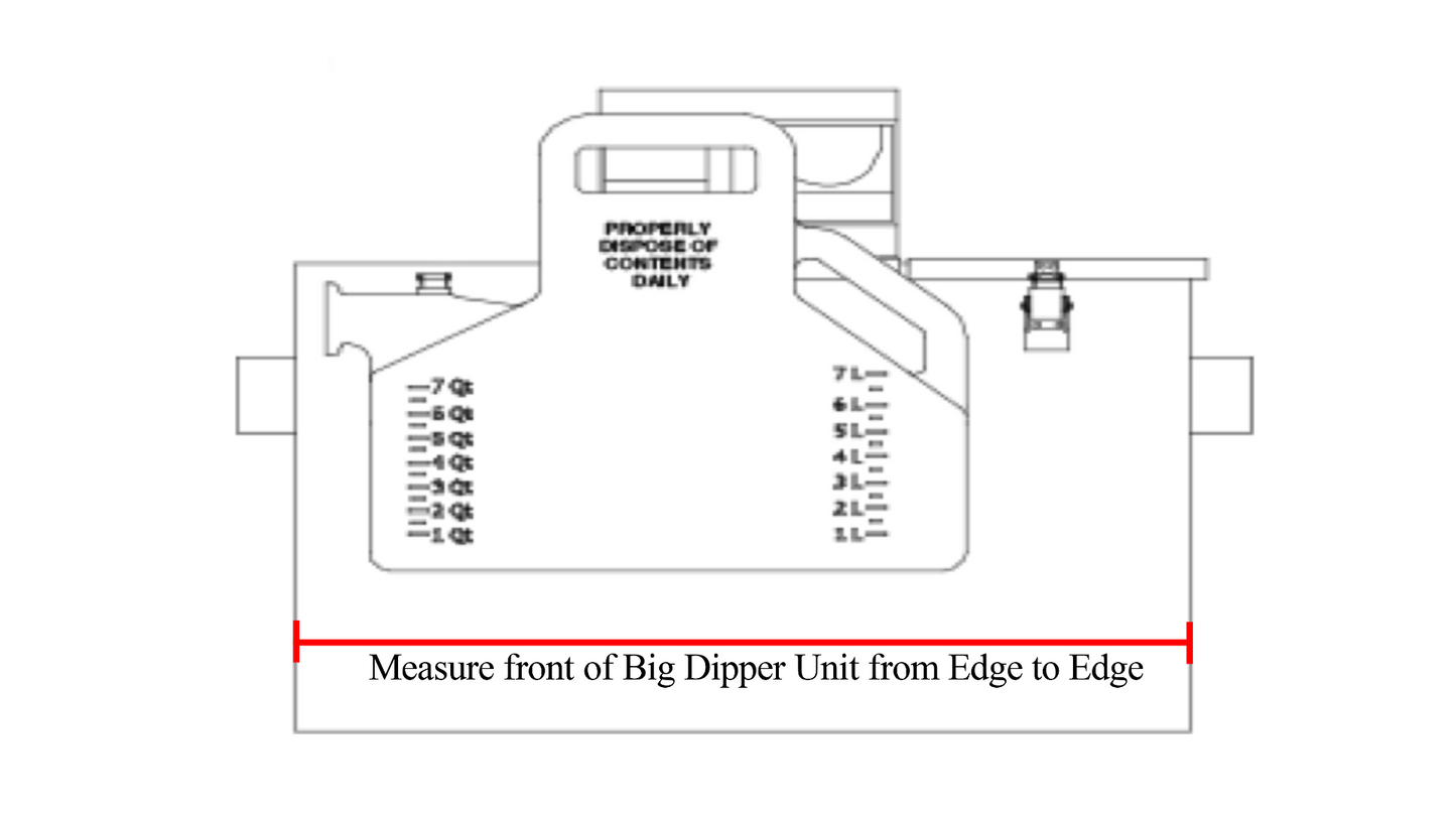 Upgrade kit for 22.5" Big dipper - Replacement Parts Grease Trap Services