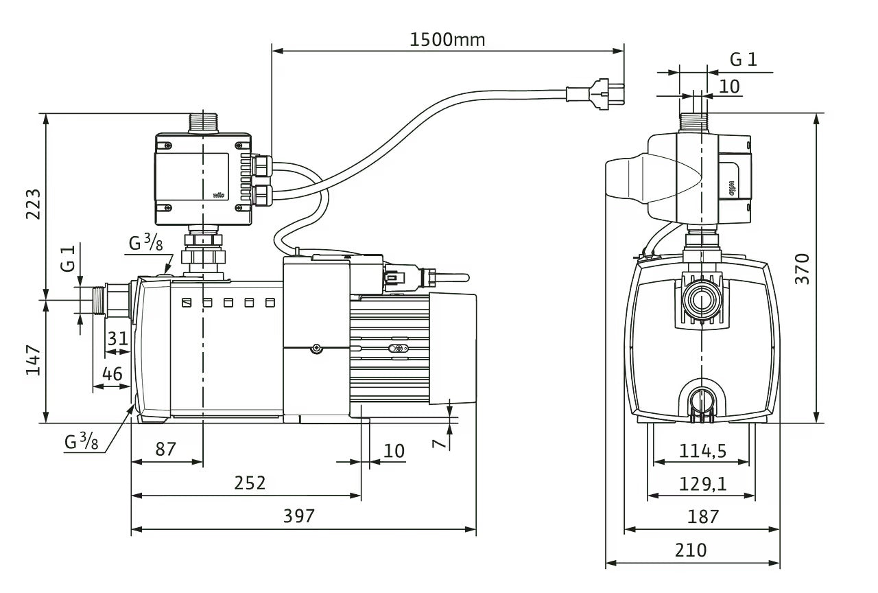 Wilo Multi Stage Centrifugal Pump HiMulti 3C1-44