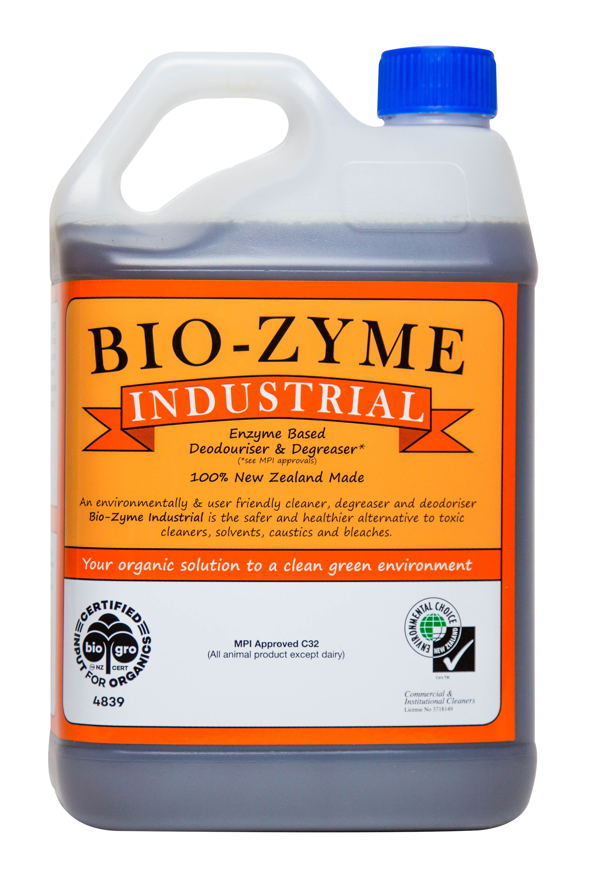 Bio-zyme 5L Industrial degreaser and deodoriser 