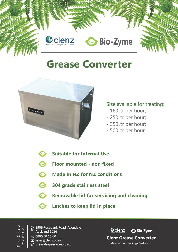 Clenz Grease converter 350L END OF LINE CLEARANCE