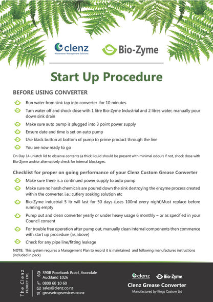 Clenz Grease converter 160L END OF LINE CLEARANCE