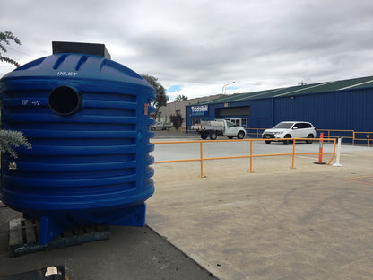 Gross Pollutant Trap installed outside an industrial warehouse
